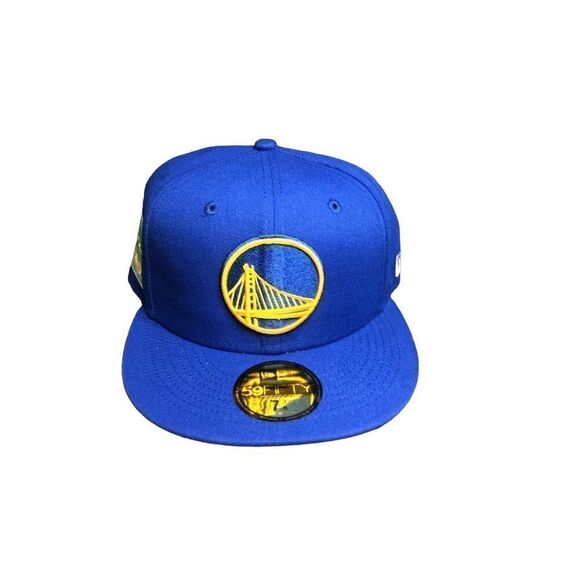 New Era Golden State Warriors Pop Citrus 59FIFTY Fitted Cap Hat Size 7 3/8 - Picture 1 of 4